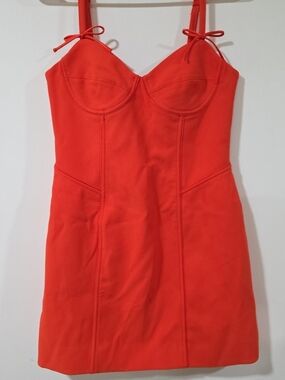 Cinq à Sept Mckenna Mini Dress in Deep Tangelo, Size 2